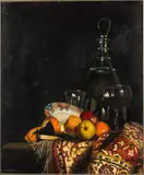 Still Life by Douglas Hofmann, Oil on Board, sold Feb 2025