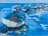 Boat by Yvonne Mora, Oil on Canvas, sold Feb 2025