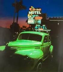 Frolics Motel by Jack Miller, Lithograph, sold Feb 2025
