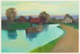 Along the Canal by Martha Fisher, Oil on Paper, offered Feb 2025