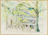 Savannah Home by Eleanor Dillard, Watercolor, sold Feb 2025