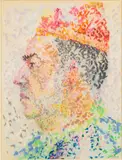 Profile Portrait of Man with Hat by Ronald Simelaro, Pastel, sold Feb 2025