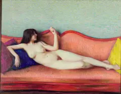 Reclining Nude by Carl Gordon Cutler, Oil on Canvas, sold Oct 2024