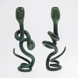 Snake Candlesticks by Judy Kensley McKie, 2009, Bronze, sold Oct 2024