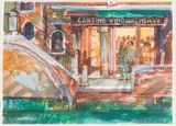 Wine Shop Venice by Geoffrey Humphries, Watercolor, offered Oct 2024