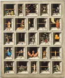Windows with Figures by Ruben Alpizar, 2004, Oil on Canvas, sold Oct 2024