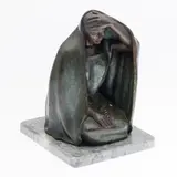 Mujer con Manto by Salvador Jaramillo, 1987, Bronze, sold Oct 2024