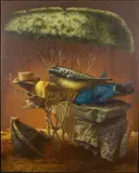 El Descanso by Jorge Luis Ballart, Oil on Canvas, sold Oct 2024