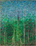 Ecuador Jungle with Puma by Eduardo Jaime Arias, 1999, Oil on Canvas, sold Oct 2024
