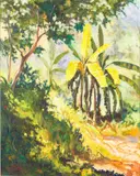 Banana Trees by Jorge Santana, 1994, Oil on Canvas, sold Oct 2024