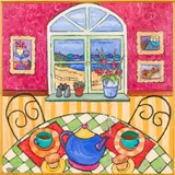 Tea by the Sea by Elizabeth Jackson, Oil on Canvas, sold Oct 2024