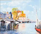 Honfleur by Daniel Sellier, Oil on Canvas, offered Oct 2024