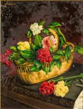 Still Life with Flowers by Edith Tuchman, Oil on Canvas, offered Oct 2024