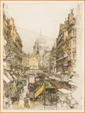 London Fleet Street by Luigi Kasimir, Etching, offered Oct 2024