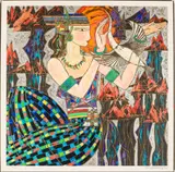 Ashima at Sunrise by Ting Shao Kuang, 1986, Serigraph, sold Oct 2024
