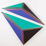 Mardi Gras by Trudy Gordon, 1992, Acrylic Diptych on Shaped Canvases, offered Oct 2024