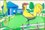 Rooster by Christian Cesari, Acrylic on Canvas, offered Oct 2024