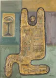 Dilmun by Rashid Al Oraifi, Mixed Media on Board, sold Oct 2024