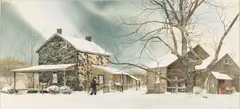 Winter in the Country by Peter Sculthorpe, Watercolor, sold Oct 2024