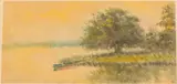 Bayou Scene with Live Oak and Row Boat by Alexander John Drysdale, Watercolor on Paper, sold Oct 2024
