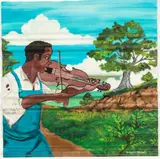 Man with Violin by Richard Roebuck, Oil on Metal, sold Oct 2024