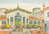 Savannah City Market by E. G. Anderson, Watercolor, sold Oct 2024
