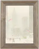 The Library on 5th Ave by Johann Berthelsen, Oil on Board, sold Oct 2024