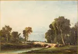 Troupeau Pres d'un Pont by Léon-Victor Dupré, 1855, Oil on Board, sold Oct 2024