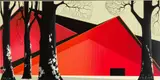 The Great Red Barn by Eyvind Earle, Serigraph, sold Oct 2024