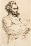 C L Drouet by James Abbott McNeill Whistler, Etching, sold Oct 2024