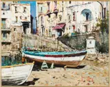 Positano by Andrea Patrisi, Oil on Board, sold Oct 2024