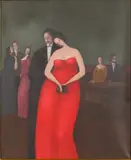 Party by Branko Bahunek, 1989, Oil on Canvas, sold Oct 2024