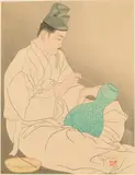 Le Maitre Potier by Paul Jacoulet, Woodblock, offered Oct 2024