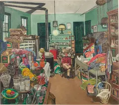 Junk Shop by Macena Barton, 1949, Oil on Canvas, sold Oct 2024