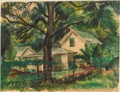Franklin Village by David Fredenthal, Watercolor, sold Oct 2024
