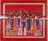 Untitled, Spaghetti at the Savoy by Elayne Goodman, Mixed Media with Forks on Board, sold Jun 2024
