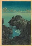Hachinohe Fukakuho by Kawase Hasui, Woodblock Print, sold Jun 2024