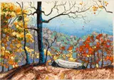 North Georgia Trees by Dorothy Hoeschen, 1979, Oil on Canvas, sold Jun 2024