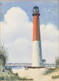Barnegat Light, NJ by George H. Hay, Watercolor on Paper, sold Jun 2024