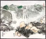 Titled Temple in the Mountains, 1973. Includes documentation form Editions Press, San Francisco by Chang Ta-chien, Pencil, sold Nov 2025