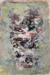 Mai 73 by Léon Bellefleur, 1973, gouache on paper, sold Sep 2026