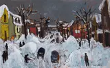 Saint John St, Fredericton by Molly Joan Lamb Bobak, oil on board, sold Sep 2026