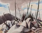 Banff Jasper Highway by Henry George Glyde, 1947, watercolour on paper, sold Sep 2026