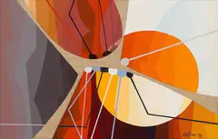 Au coucher du soleil by Jean-Paul Jérôme, 1978, acrylic on canvas, sold Sep 2026