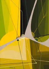 Les phares des songes by Jean-Paul Jérôme, 1980, acrylic on canvas, sold Sep 2026