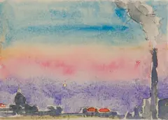 Evening WC-23-83 by Dorothy Knowles, 1983, watercolour on paper, sold Sep 2026