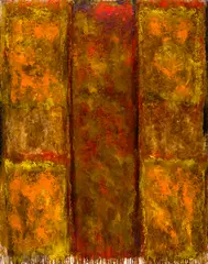 Initiales d'un ocre by Jean McEwen, oil on canvas, sold Sep 2026