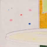 Through the Years (7) by Marlon Kroll, acrylic and coloured pencil on muslin on panel, sold Sep 2026