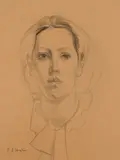 Portrait by E. J. Hughes, 1935, graphite on paper, sold Sep 2026
