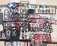 Roadblock by Graham Gillmore, mixed media on canvas, sold Sep 2026